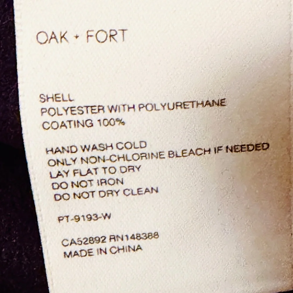 NWOT OAK + FORT Black Leather Pants - Picture 11 of 11